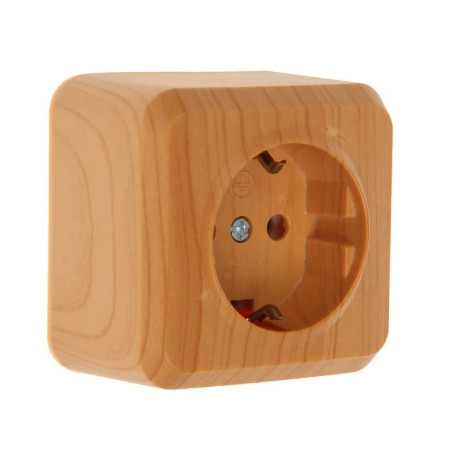 Smartbuy "Jupiter" socket, 16 a, single, external, with salary, light tree