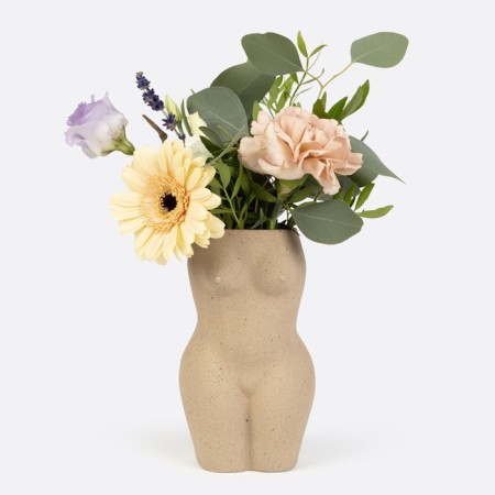 Flower Vase Doiy Body, White, 18.8 cm-2