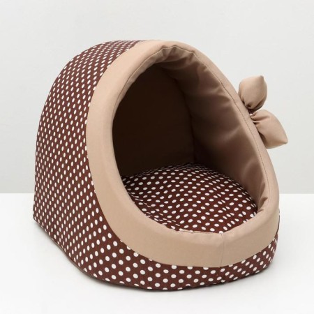 House Extra "Tenderness", 30 x 30 x 34 cm, calico, brown
