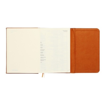 Leduced Diary A5, 160 sheets, Devente.irene, solid combined cover of artificial leather, cream block 70 g/m2, beige-5