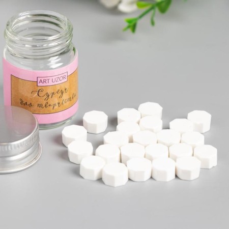 Surgut in granules in the jar "octagonal" white cloud 9 g 4.5x3x3 cm-1