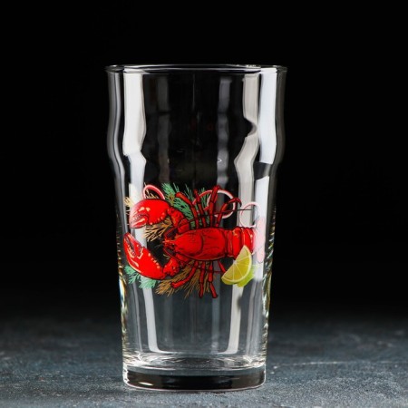 Glass glass for beer "Delicates", 570 ml, MIX drawing
