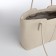 Bag Female Tout with zipper, milk color
