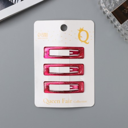 Invisible hair "Hadley" (set of 3 pcs) straight, 5 cm, pink-2
