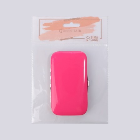 Manicure set, 6 items, in case, fuchsia color-6