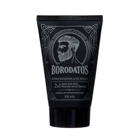 Gift set Borodatos: shope-gel shower, 500 ml + face balsam cream, 100 ml-2