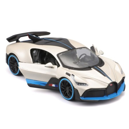MASTO DIE-CAST BUGATTI Divo machine, opening doors, 1:24, white color with design-9