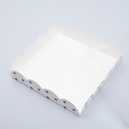 Box for cookies "peas", white, 15 x 15 x 3 cm-1