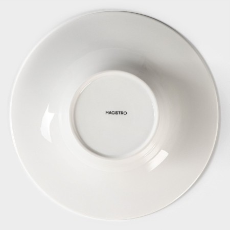 Porcelain plate for Magistro paste "Blanche", 500 ml, D = 25.5 cm, white color-3