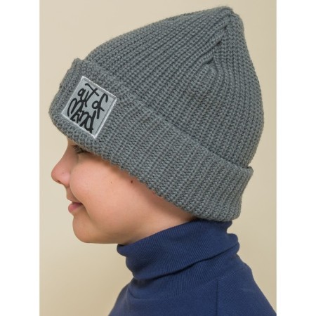 Children's hat, size 51-52, gray color-1