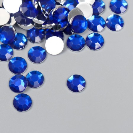 Decor for creativity plastic "Rhinestones. Bright blue" set 300 pcs d = 0.8 cm