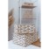 Basket for storage of handmade lauded “Aika”, 27.5 × 17 × 12 cm, beige-white color