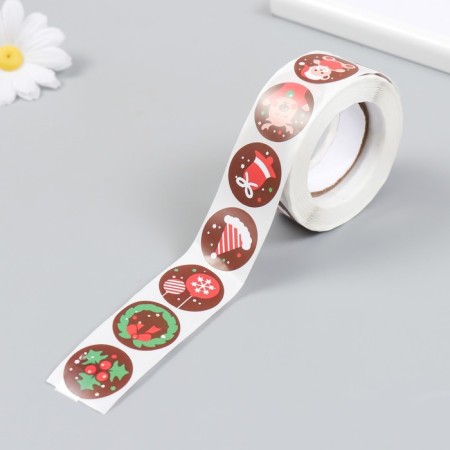 Stick Paper "New Year's Joy" d = 2.5 cm 500 pcs in a roll 3x6.5x6.5 cm-4