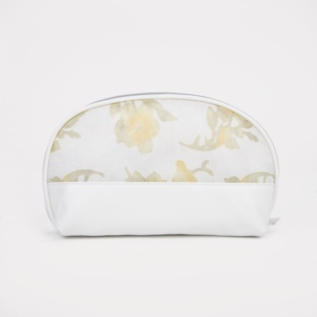 Cosmetic bag with lightning, white/green color-1