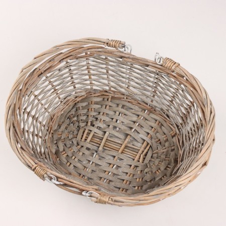 Wicker basket, 33 x 26 x 11 cm, gray, willow-4