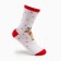Women's socks "New Year's Deer", white color, size 23-25