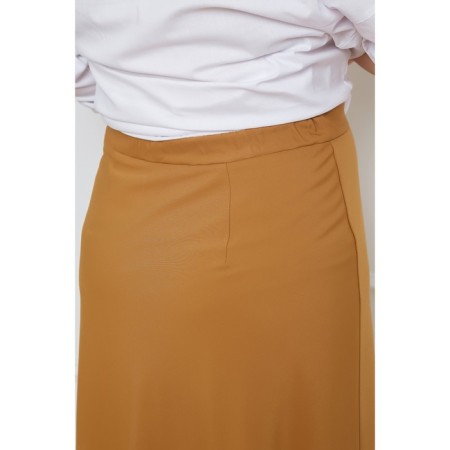 Female skirt, size 52, light brown color-5
