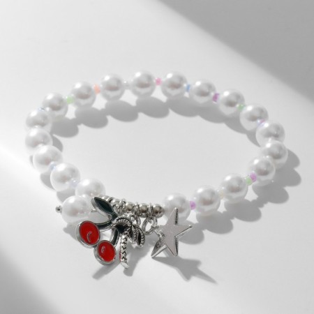 Bracelet Pearl "Margeri" cherries and palm trees, color-1