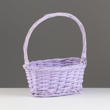 Wicker basket, 25x17x11x30 cm, lilac, willow