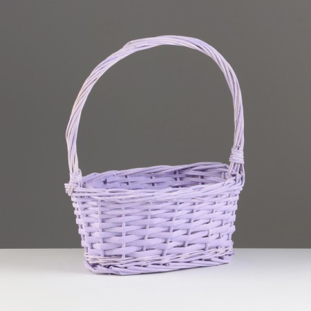 Wicker basket, 25x17x11x30 cm, lilac, willow