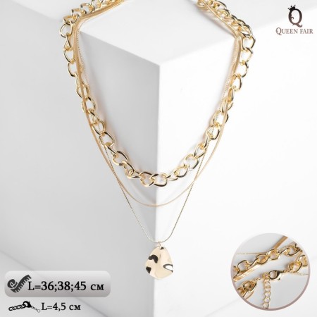 Piece "chain" crumpled metal, color gold, 45 cm
