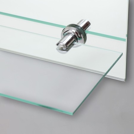 Wall mirror, with sandblasting graphics, 60 x 50 cm, with a shelf, 2 brackets-2