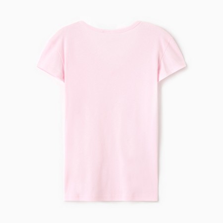 Women's T-shirt V-shaped neckline, light pink color, size 54-3