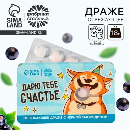 Drage refreshing “I give you happiness” with black currants, 18 g.