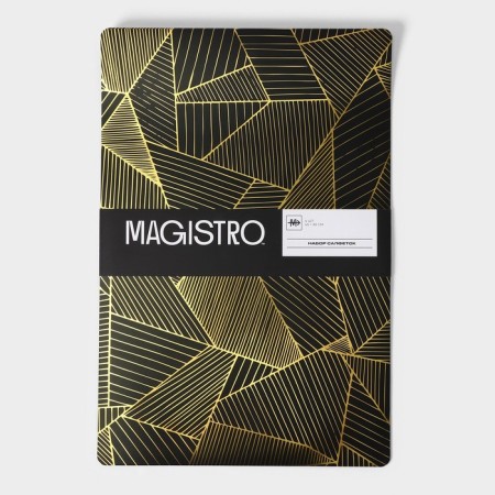Set of serving napkins Magistro, 4 pcs, 45 × 30 cm, black color-6