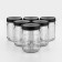 A set of glass cans with a black polymer lid, TO-82 mm, 450 ml, 6 pcs.