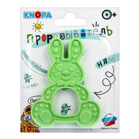Silicon “Bunny” teether, mix color, button-2