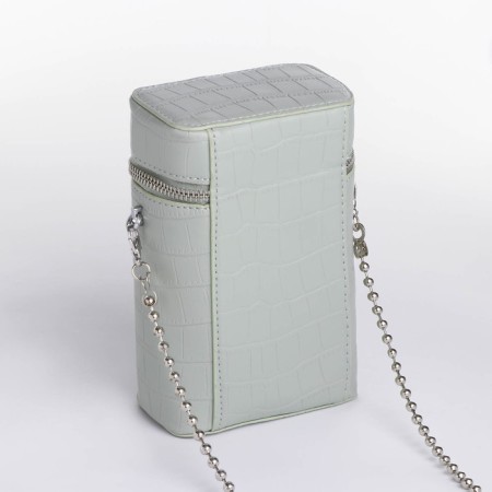 Cross-Bodi bag, lightning department, long belt, green color-1