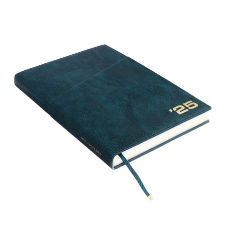 Dated 2025 diary, Escalada, A5+ 176 sheets, integral cover, artificial leather, foil embroidery, lies, block 80 g/m2, green block-2