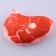 A toy for dogs with a “steak” squeak from textiles, 13 x 10 cm