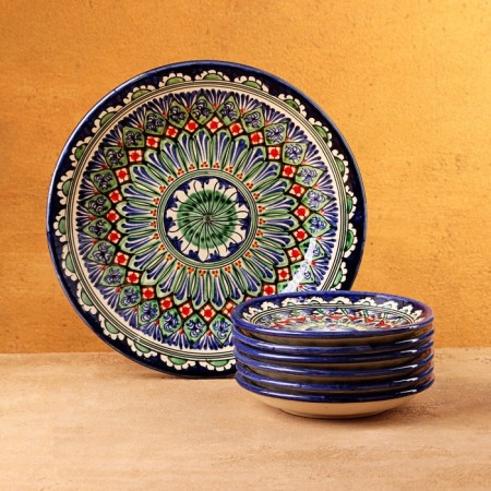 Set for pancakes Rishtan, 7 items: plate 25cm, 6 plates 15cm-3
