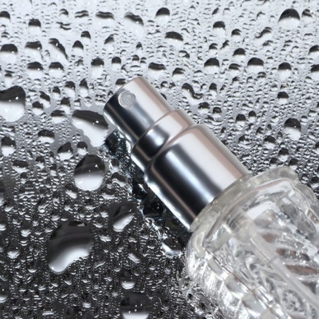 Perfume bottle "Transparent pattern", with a spray, 15 ml, silver color-5