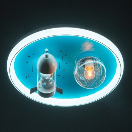 Lamp "Rocket in space" LED 48W E27 White-blue 47x47x15 cm Bayerlux-2