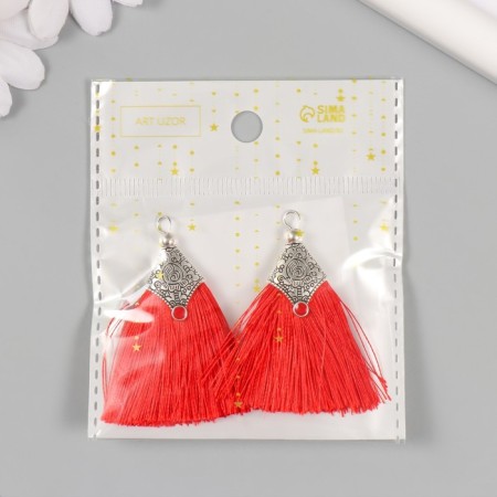Decor for creativity Textile "Brush East" Red set 2 pcs 1.6x4.5 cm-3