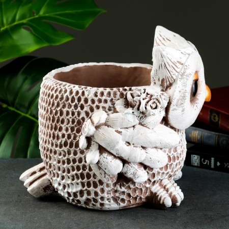 Figure pot "Owl", 2.8 l/30x31x26 cm brown-2