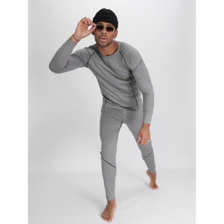 Thermal underwear is male, size 50-52, the color is light gray-12