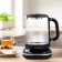 KT-6157 kettle, electric, glass, 1.6 l, 2200 watts, black