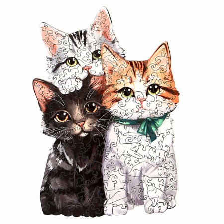 Puzzles wooden figured "kittens", 146 elements-7