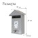 Mail box with a lock, vertical, "house", gray