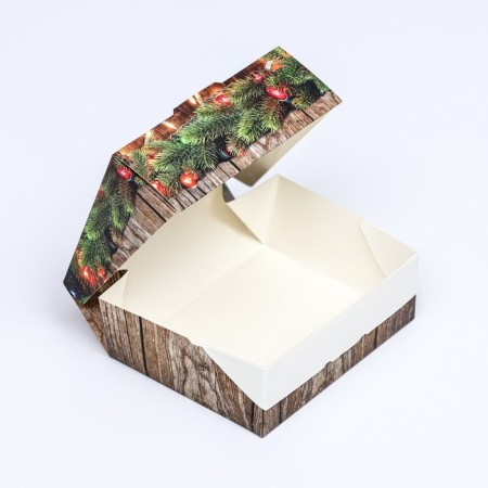 Box a gift New Year's folding "lights", 10 x 8 x 3.5 cm.-3