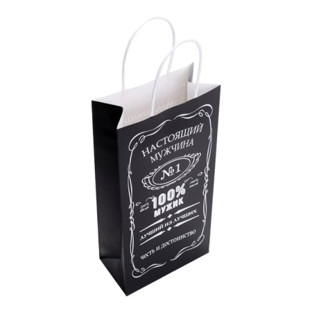 Craft package for the bottle "Real Man", 14 x 8 x 32 cm-2