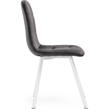 Stool on the BRUK Metal Metal Carcass/velor, white/dark gray 44x53.5x87.5 cm-2