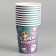 A one -time paper glass "Happy Birthday", animals , 250 ml