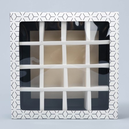 Box for sweets, confectionery packaging, 16 cells, “best man” 17.7 x 17.7 x 3.8 cm-3
