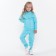 Costume (jumper, trousers), children are launched, turquoise color, height 92 cm