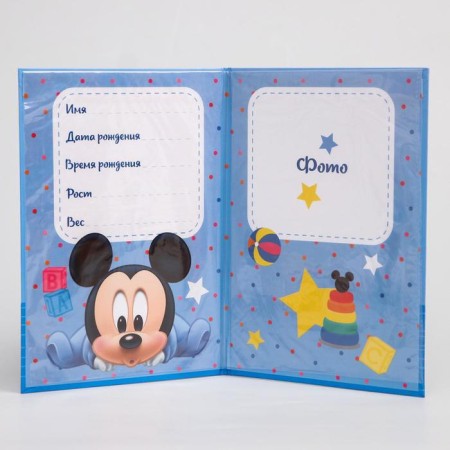 Birth certificate, Mickey Mouse, 21x30 cm-1